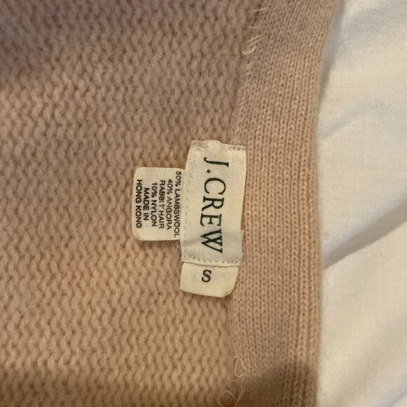 J. Crew Cropped Lambswool/Angora Rabbit Hair/Nylon  Pearl Button Cardigan Sz S - Picture 9 of 9